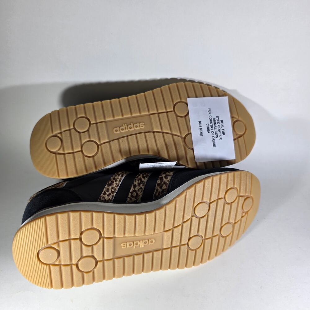Adidas womens run 70s 2.0 core black leopard stripe sneakers size 7.5 - Picture 7 of 8